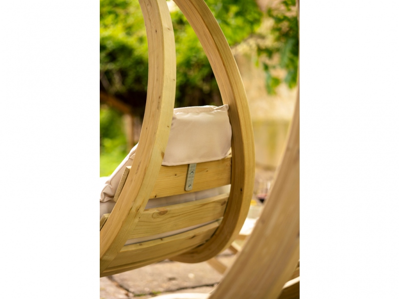Drewniany fotel hamakowy